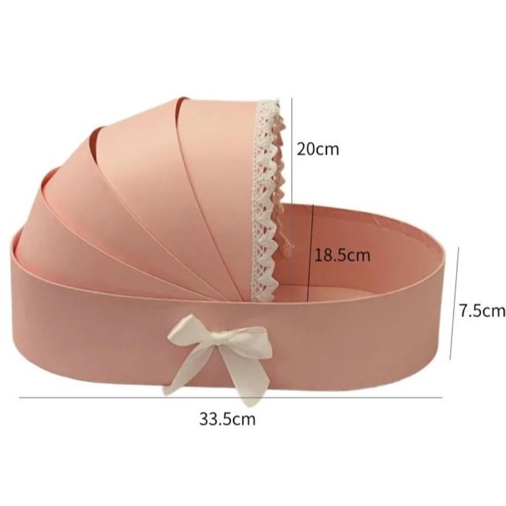 Luxury Blue Pink White Shower Gift Box Moon Cake Fresh Flower Fresh Flower Arrangement Box Multi-Functional Packaging Box
