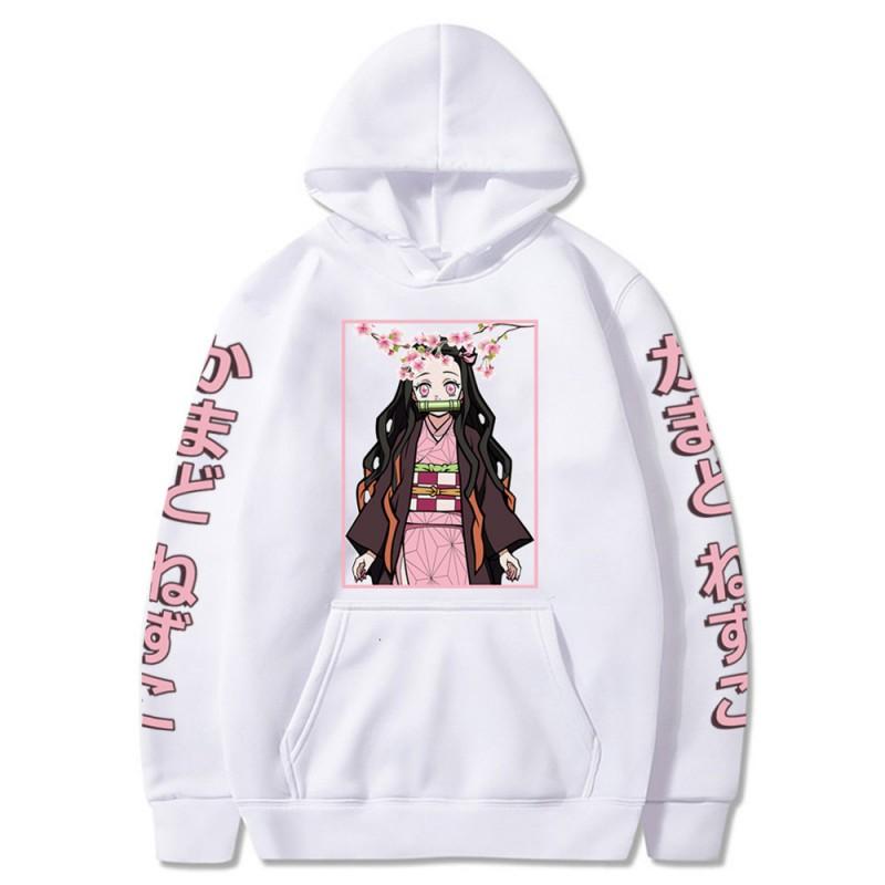 Demon Slayer Hoodie Kimetsu No Yaiba Nezuko Cosplay Sweatshirt Unisex Winter Warm Oversized Pullover