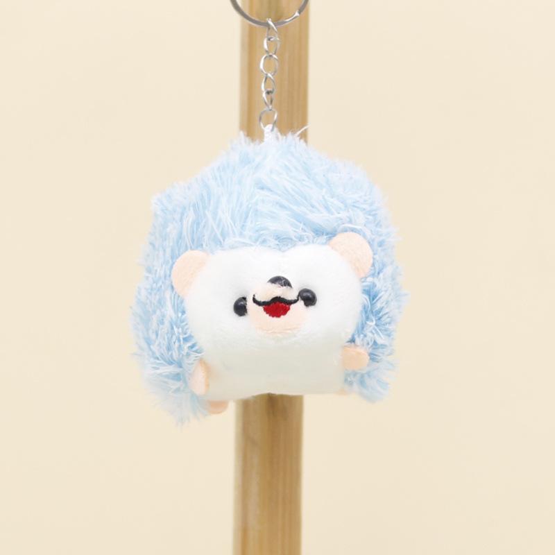 

Tiny Soft Hedgehog Keychain Plush Toy 9cm Cute Cartoon Bag Accessory Idea Gift Blue