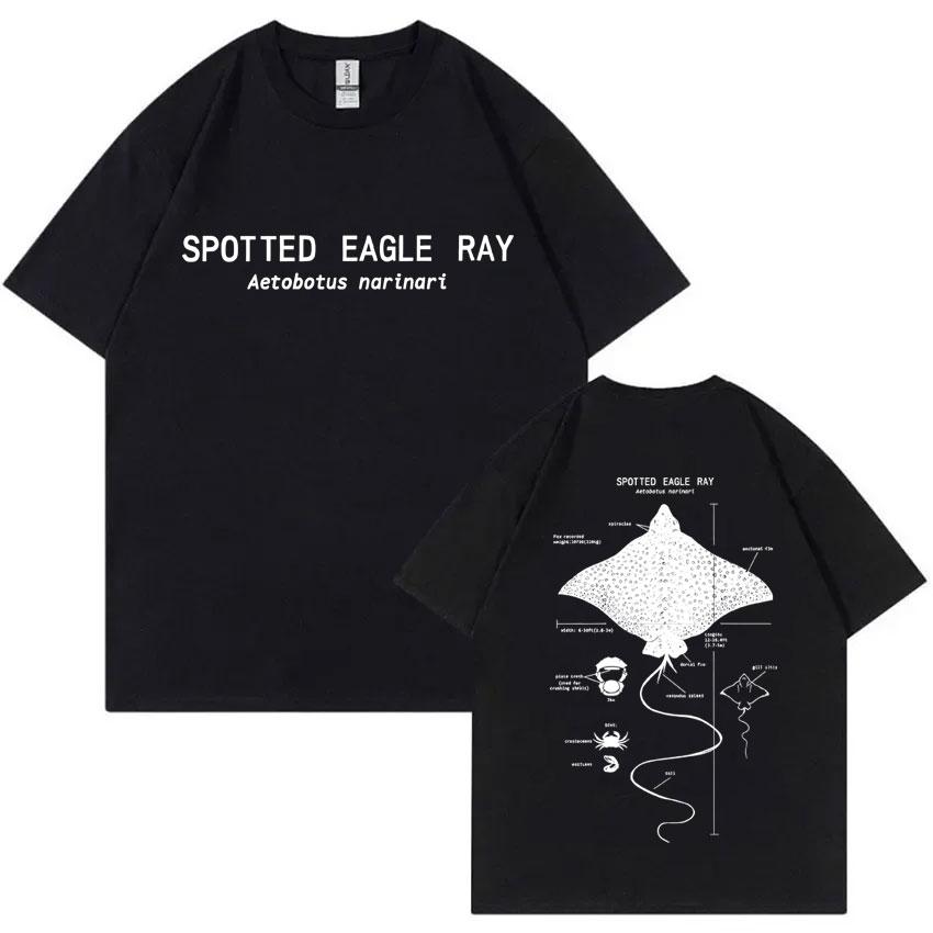 

Marine Animals Spotted Eagle Ray Anatomy Graphic Tshirt Men Casual Funny T Shirts Mens Vintage Oversized Cotton Tshirts XL