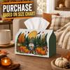 1pc Nordic Folklore Autumn Tissue Box - Harvest Napkin Dispenser, Two Sizes Available Made of Durable Polyester, Decorated with Gnome Pumpkin Forest,