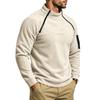 Men Fleece Casual Sweatshirt Half High Collar Long Sleeve Pullover Tops Arm Zipper Pocket Trend Loose Warm Outdoor Sport Men's Hoodie