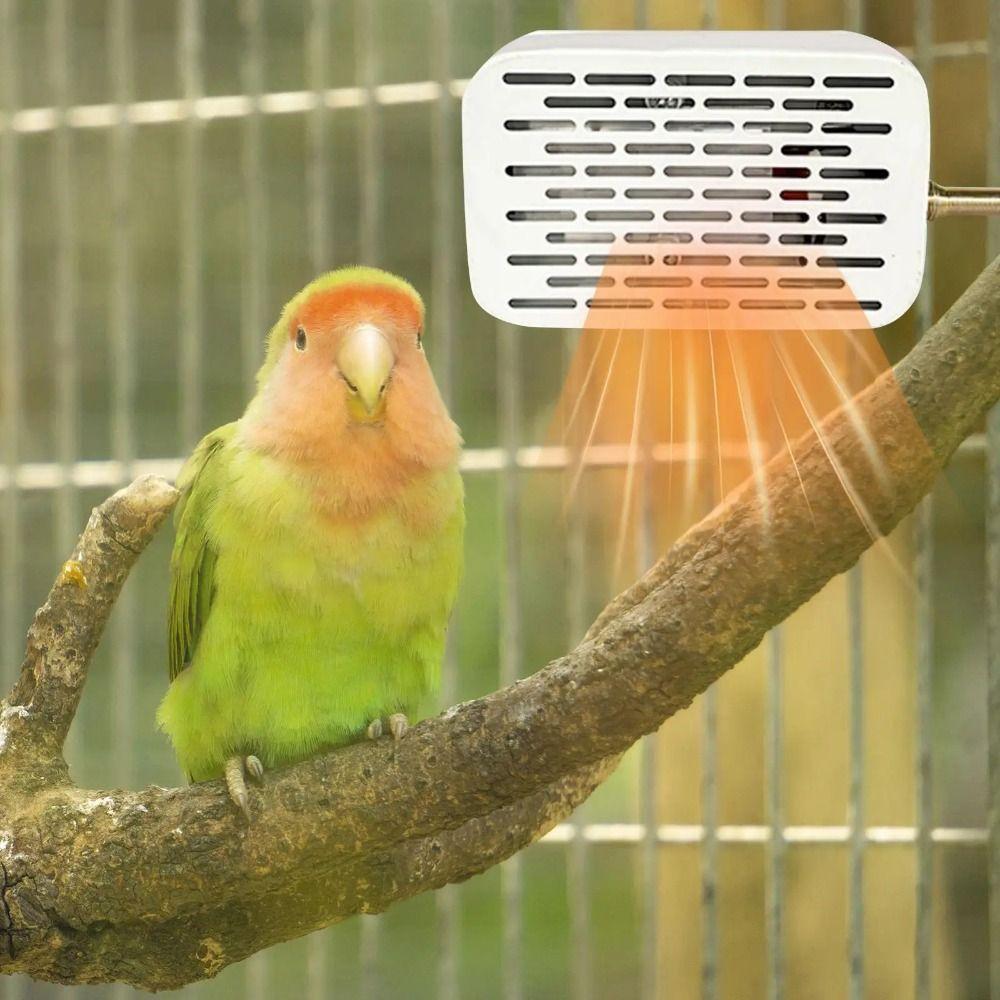 Metal Chew-Proof Wire Bird Cage Heater No Light Bird Warmer Compact Parrot Warming Lights Winter