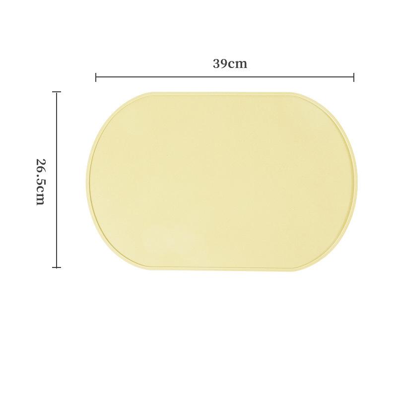 Neue Tischmatte, hitzebeständige Unterlage, einfarbig oval, hochtemperaturbeständig und verbrühschutzsicher, Tischmatte für zu Hause, Tischmatte, wasserdicht