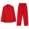 Pajamas Women's Spring and Autumn Pure Cotton Long-sleeved Autumn Red Natal Year New Wedding Festive Autumn and Winter Bride Wedding Loungewear