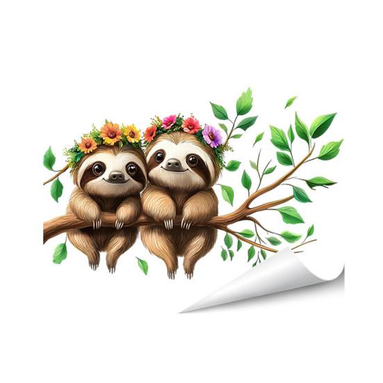 Adesivos Estáticos para Janela Animais Engraçados em Desenho Animado Decalque de Janela Reutilizável Adesivo Impermeável Removível para Quarto Escritório Casa Portas de Vidro Decoração de Janela