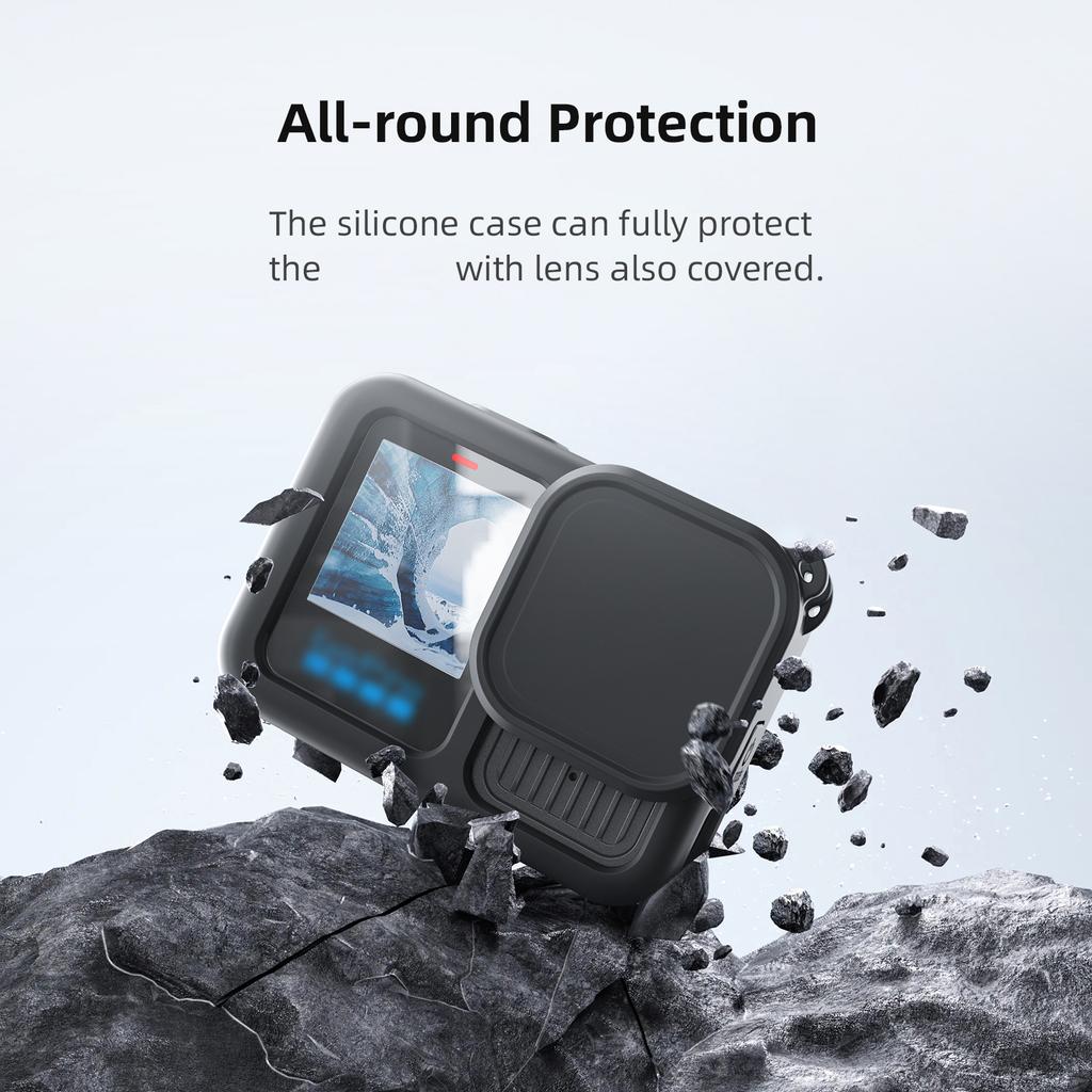 Comprehensive Silicone Protectors Set For Camera Camera Protecting Shell, Lens Cover Screen Guard and Wrist Strap