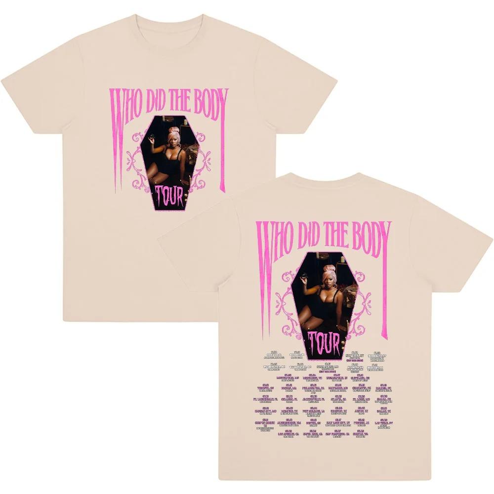 Monaleo Who Did The Body Tour T Shirts Two Side Graphic Clothes Unisex Cotton Comfort Soft Tee Shirt Casual Short Sleeve Top