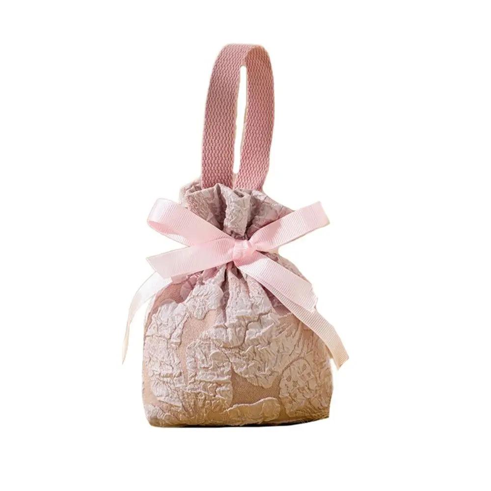 Sacs Cadeaux de Noël Toile Fleur Cordon de Serrage Sac d'Emballage Noël Mariage Bonbons Bijoux Emballage Sac Cadeaux Boîte à Sucre