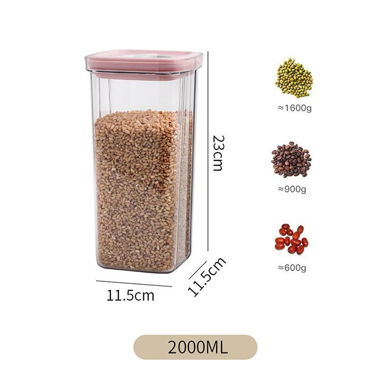 Transparent Household Knob Sealed Jar for Snack Storage with Fresh-Keeping Lid Plastic Kitchen Storage Box
