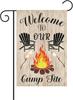 Louise Maelys Camper Camping Garden Ag for Campsite Vertical 12x18 Double Sided, Welcome To Our Camp Site Small Camping Ou GGX