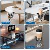Drink Holder Table Headphone Holder Under Desk Headset Holder 360 Degree Rotating Headphone Stand Detachable Cup Holder Organizer Drink Holder Table