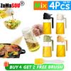 Top 2-in-1 Oil Dispenser Sprayer Pourer Oil Bottle Plastic Oil Container Vaporizer for Kitchen Salad Barbecue Camping Cooking 4