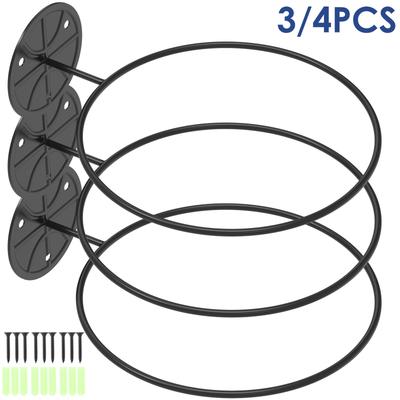3/4 Stück Basketball-Aufbewahrungsregal Metall Wandmontiert Fußball Volleyball Ball Ausstellungsregal Rundheit Einzigartige Dekoration