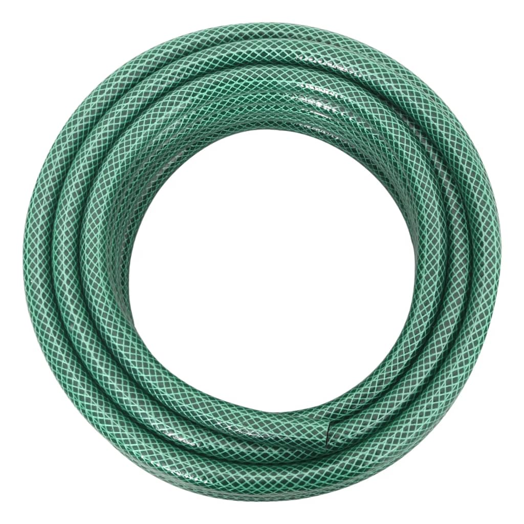 Vidaxl Garden Hose with Connector Set, Green, 0.6", 20 M, Pvc