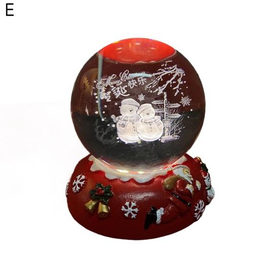 Jõulud Kunstkristallkuul Öölamp 3D Jõuluvana Lumememm Põder Klaaskuuli Lamp Alusega Helendav Dekoratiivne Klaaskera Kodu Magamistoa Kaunistus