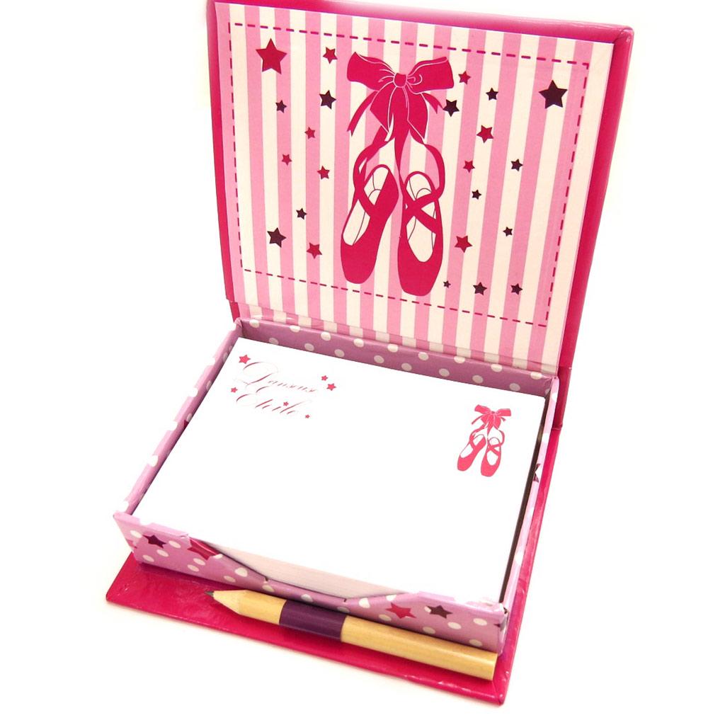 Les Trésors De Lily [L3985] - Bloc papier 'Ballerines' rose (+stylo)