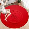 AFC Ajax Custom Name Round Area Rug,Carpet Rug for Living Room Bedroom Sofa Playroom Decor,Non-slip Floor Mat