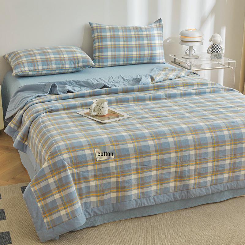 Muji Style Washed Cotton Summer Air Conditioning Quilt - Thin, Cool Bedding for 2026. 150x200 cm