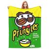 Pringles Chips Flanelltepper Potetsnacks Morsomme Kastepledd for Hjemmet 125*100cm Teppebit