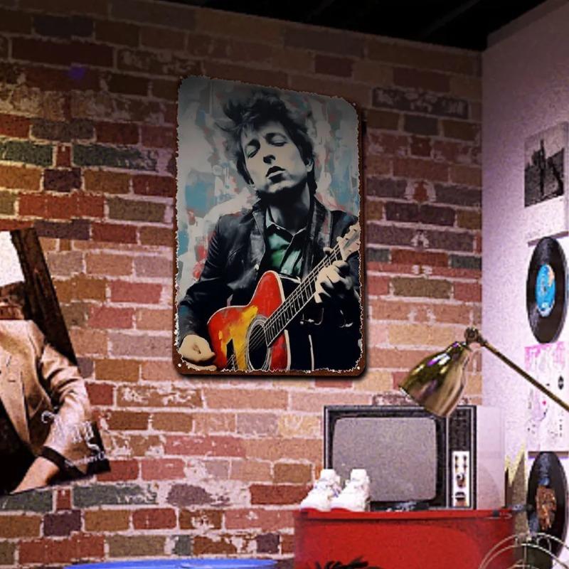 Vintage Metal Music Plaque, Retro Wall Art Decor for Bar Home