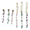 Styling Hair Accessories Colored Natural Stone Pendant Dreadlock Hair Jewelry Dangle Dreadlock