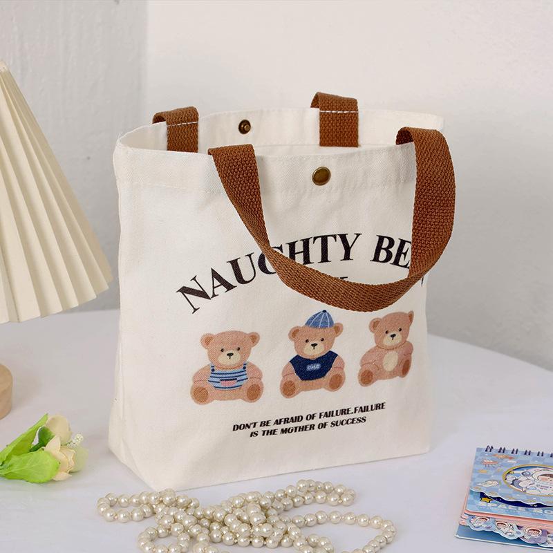 

Холщовая сумка Три медвежонка Простая и милая сумка для рук Ручная переноска Прогулочная подарочная сумка Сумка для хранения Медведь Three Bears