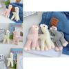 Cute Llama Stuffed Animal Keychain Premium Pp Cotton Filled Backpack Accessory