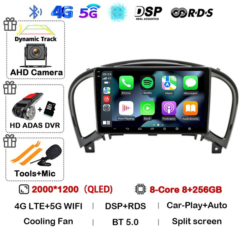 Android 14 Carplay Auto For Nissan Juke YF15 2010 2011 2012 2013 2014 Car Radio Multimedia Video Player GPS Stereo 360 Camera 4G