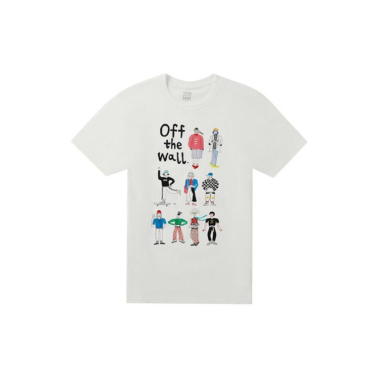 Vans T Shirts Women's White Crew Neck Moderate Straight Fit VN0A4MNLWHT