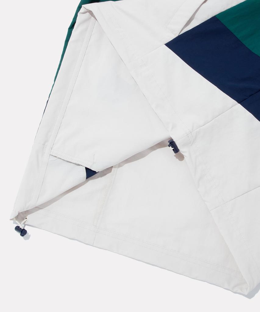 Reebok Dna Colorblock Short Sleeve Anorak - Ivory:Green