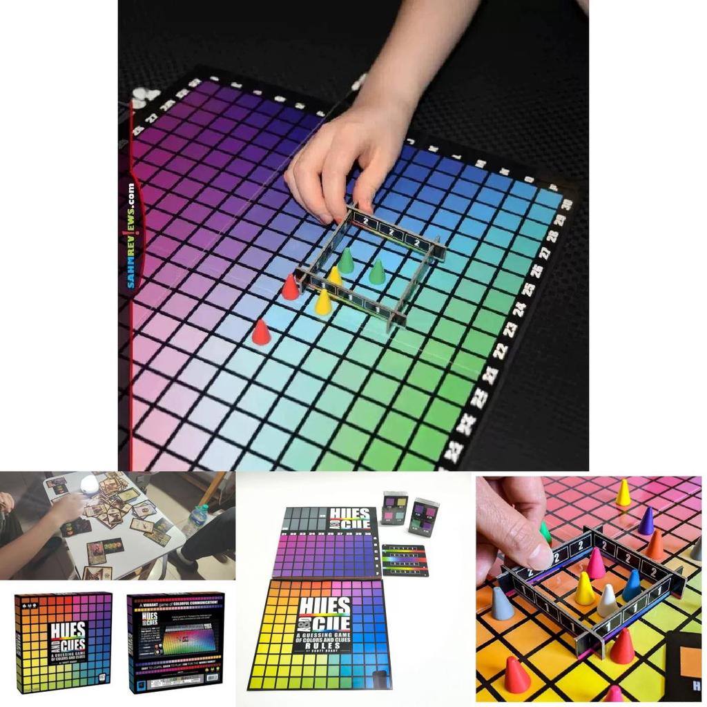 Hues And Cues Un Gioco di Indovinelli di Colori Indizi Puzzle Giocattolo con Componenti in Plastica per Attività Familiari e di Festa