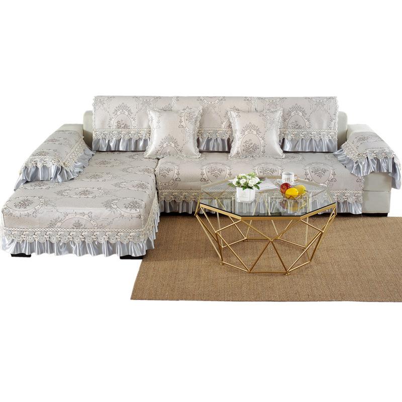 Summer Ice Silk Mat Sofa Cushion European Non-Slip Bamboo Rattan Mat Summer Living Room Universal All-Inclusive Cover Seat Cushion