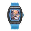 High-Value Fashion Quartz Luminous Waterproof Wine Barrel-Shaped Watch Men'S Business Smiley Face