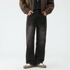 High Street Ripped Jeans Men's Retro Loose Straight Pants