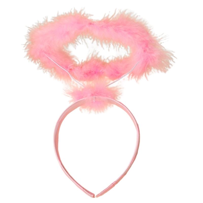 Cartoon Angel Cool Devil Headband Feather Hair Hoop Stage Hairbands