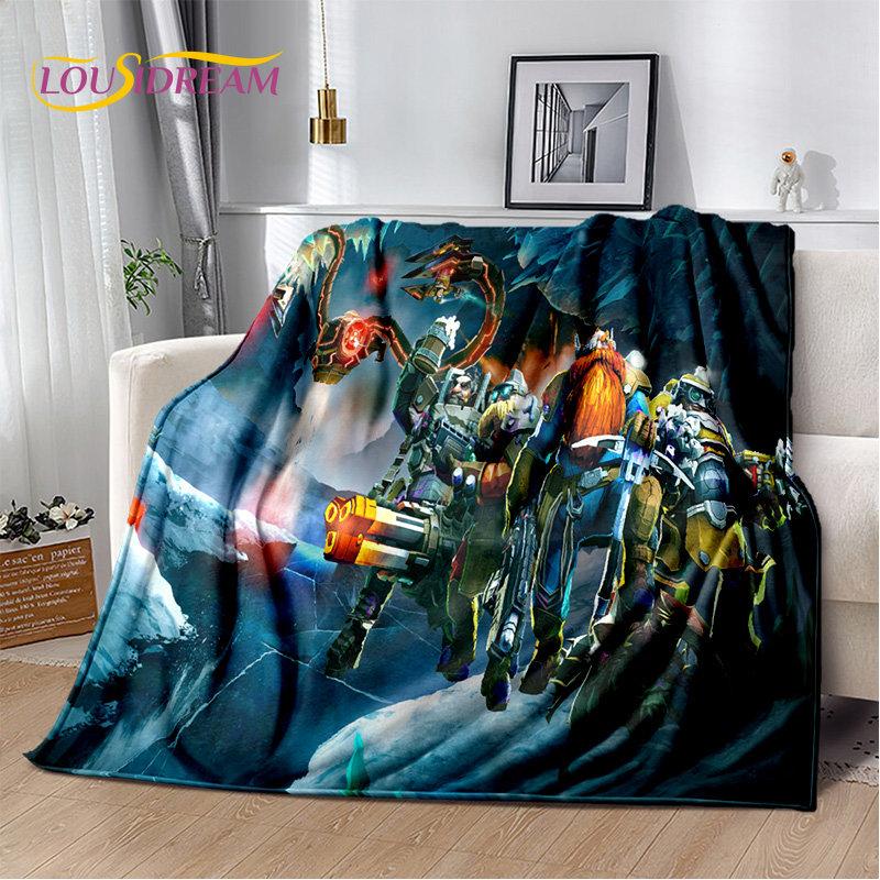 DRG Deep Rock Galactic Game Gamer Soft Plush Blanket,Flannel Blanket Throw Blanket for Living Room Bedroom Bed Sofa Picnic Cover
