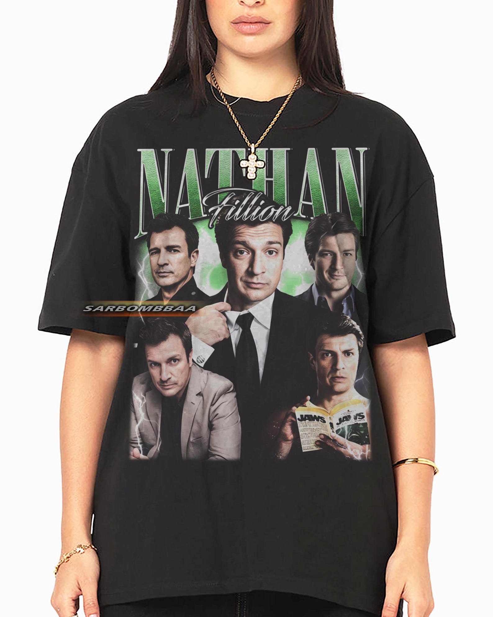 Nathan Fillion Graphic T-Shirt, Unisex Vintage Style L
