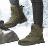 TUINANLE Men Winter Snow Boots Large Size Breathable High-Top Outdoor Hiking Boots
