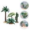 NUOBESTY Set of 4 Simulation Plants, Mini Fake Trees, for Landscape Models, Indoor Decor, DIY Landscape Model, Approx. 3.3 Inches