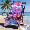Custom Name Personalized KPop Demon Hunters Print Beach Towel, for Trip Camping Beach Party Home Decor, Birthday Gift for Family & Friends