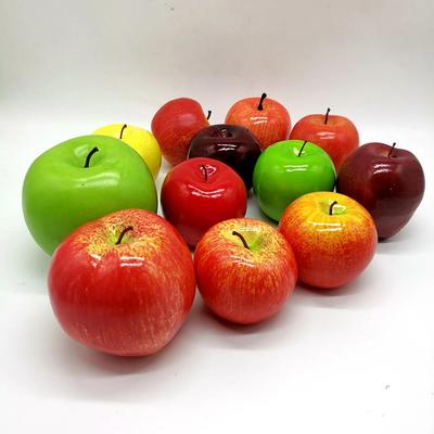 1Pcs Variety Artificial Apples Fruits Apples Plastic Fake Fruits Kitchen Table DIY Home Decor Festival Party Photography Props
