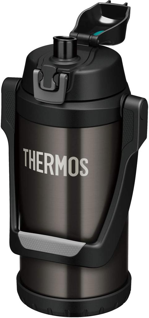 Thermos Water Bottle Vacuum Insulated Sports Jug Black Gray BKGY 2.0L FFV-2000