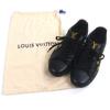 Excellent LOUIS VUITTON Low cut sneakers Luxembourg black leather 8.5 1A9JD4 Used
