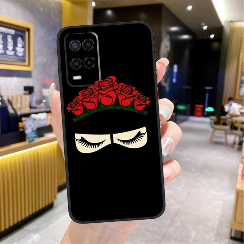 Arabic Muslim Islamic Girl Eyes Case For Oppo A96 A76 A16 A17 A18 A60 A80 A40 A38 A58 A78 A98 A94 A74 A54 A15 A57 A77 A5 Pro