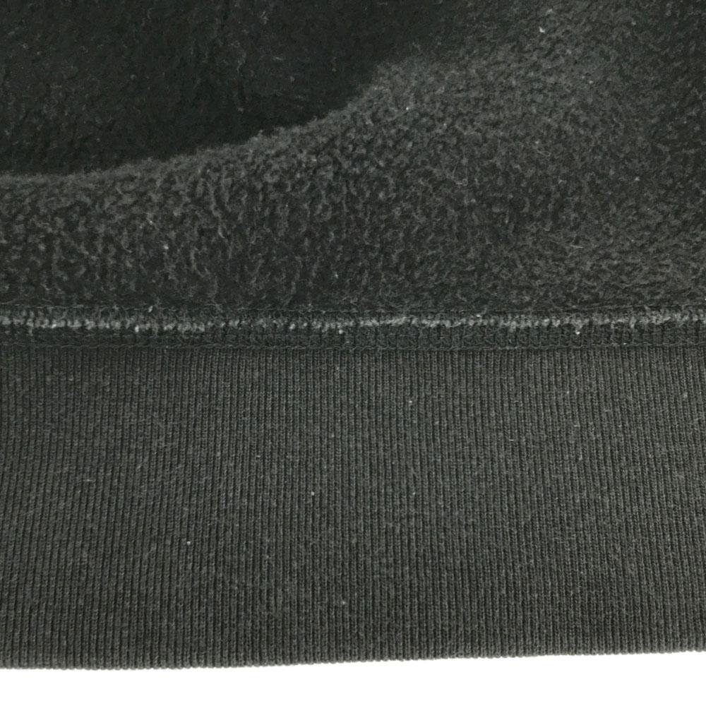 STUSSY Logo embroidery Long sleeve switching Parker S black Brushed Men's Used