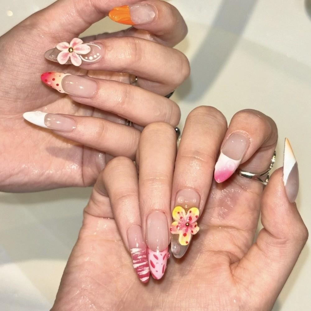 Creative 3Pcs/Set 3D Nail Mold Carving Template UV Resin Resin Molds DIY Nails Nail Art Carving Template