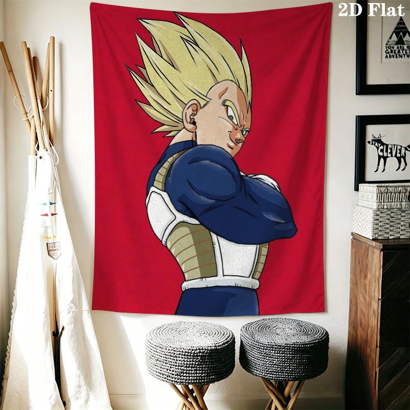 Vegeta Wall Tapestry Aesthetic Wall Hanging Printed Fabric Blanket Decorative Tapestries For Bedroom Living Room Home Decor
