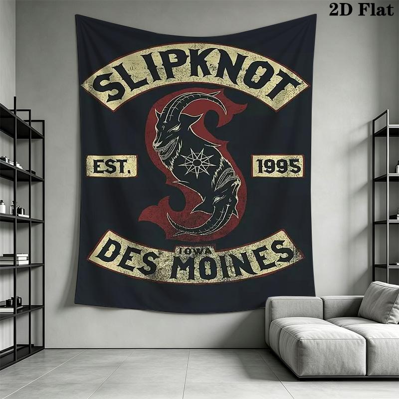 Slipknot Band Logo Tapestry Tapestry Wallmounted Fashion Print Soft Wall Covering Decoration Work Of Art