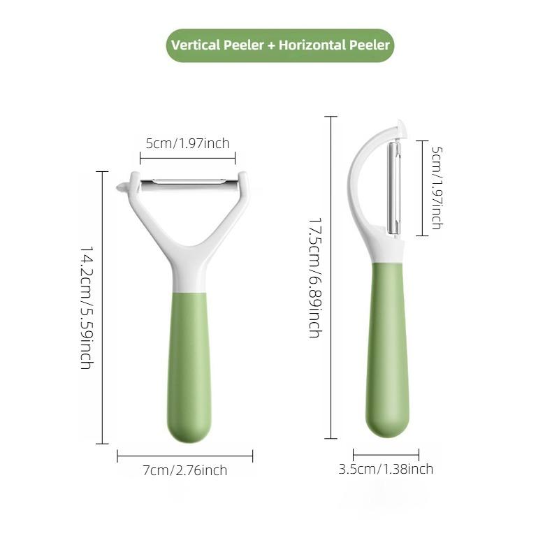 2pcs Household vegetable and fruit peeler, multi-functional dormitory kitchen special stainless steel sharp peeling knife scratcher,parer